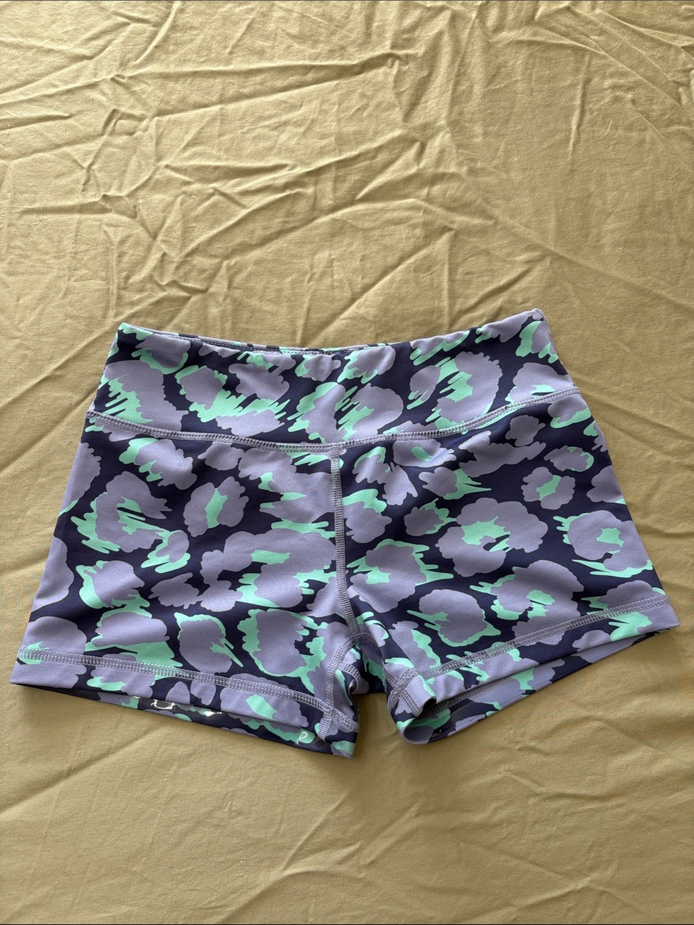 Lavender & Mint Printed Athletic Shorts